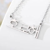 Personalized Rose Name Choker Necklace for Women Men
