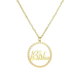 Personalized Circle Name Stainless Steel Necklace