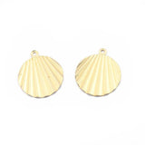 40pcs Raw Brass Weaved Round Disc Pendants for Jewelry Making