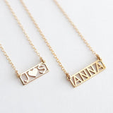 Bar Minimal Name Necklace Personalized Bridesmaid Gift