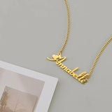 Personalized Stainless Steel Name Necklace Flat Snake Chain