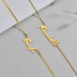 Personalized Stainless Steel Name Necklace Flat Snake Chain