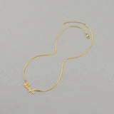 Personalized Stainless Steel Name Necklace Flat Snake Chain