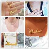 Personalized Stainless Steel Name Necklace Flat Snake Chain