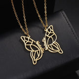 Butterfly Style Name Necklace Stainless Steel Choker