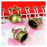 40pcs Teapot Charms Pendants Antique Bronze Plated Teapot Pendants