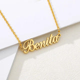 Personalized Old English Name Pendant Necklace Crown Heart Choker Bijoux femme
