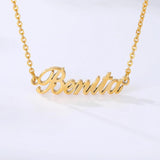 Personalized Old English Name Pendant Necklace Crown Heart Choker Bijoux femme