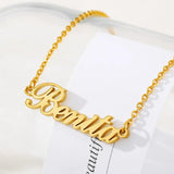 Personalized Old English Name Pendant Necklace Crown Heart Choker Bijoux femme