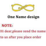 Custom Infinity Pendant Necklace for Women Personalized Letters Stainless Steel