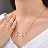 Custom Infinity Pendant Necklace for Women Personalized Letters Stainless Steel
