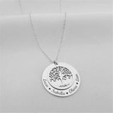 Personalized Family Name Tree of Life Necklace