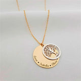 Personalized Family Name Tree of Life Necklace