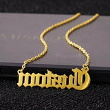 Crystal Zircon Letter Pendant Name Stainless Steel Necklaces for Women
