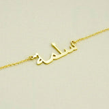 Arabic Name Necklace Personalized Font Pendant Necklaces Stainless Steel Chain
