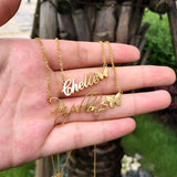 Personalized Butterfly Name Necklace Choker Chain Stainless Steel Women Gift