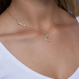 Zircon Name Letter Necklace For Women