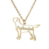 Adorable Dog Cat Shape Name Necklace Birthday Gift