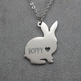 Bunny Necklace Pet Rabbit Memorial Bunny Pendant Any Words Customed