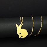 Bunny Necklace Pet Rabbit Memorial Bunny Pendant Any Words Customed