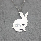 Bunny Necklace Pet Rabbit Memorial Bunny Pendant Any Words Customed