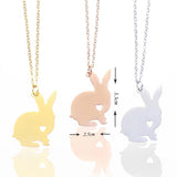 Bunny Necklace Pet Rabbit Memorial Bunny Pendant Any Words Customed