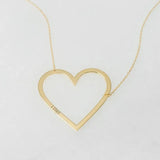 Personalized Heart Pendant Necklace Stainless Steel