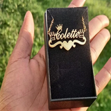 Personalized Butterfly Heart Name Necklace