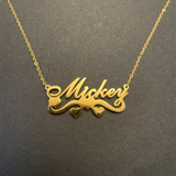 Personalized Butterfly Heart Name Necklace