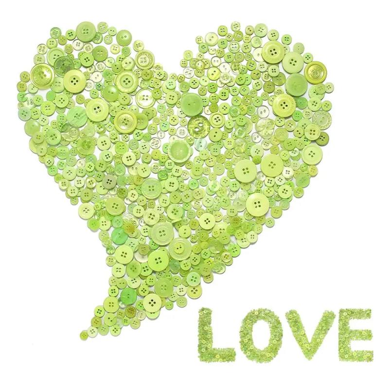 DIY Baby Resin Buttons Natural Love Letter Craft Baby Apparel FL0122
