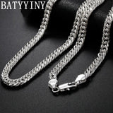 925 Silver 6mm Side Chain Necklace For Woman Man