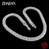 925 Silver 10MM Punk Necklace 20/24 Inches
