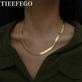 925 Silver 24K 4MM Flat Chain Necklace for Women Wedding Gift Choker