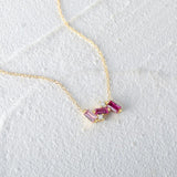 Rose Pink Zircon Pendant 925 Sterling Silver Necklace for Women