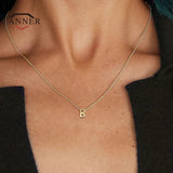 925 Silver Letter Round Choker Necklace Women Fine Jewelry