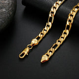 18k 8mm Three Pairs Of One Side Necklace Men And Women