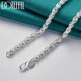 925 Sterling Silver 5mm Faucet Chain Necklace For Wedding Charm Jewelry