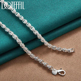 925 Sterling Silver 5mm Faucet Chain Necklace For Wedding Charm Jewelry