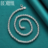925 Sterling Silver 5mm Faucet Chain Necklace For Wedding Charm Jewelry