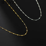 925 Sterling Silver Sideways Square Chain Charm Necklace for Women