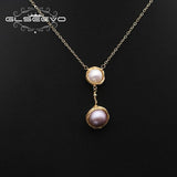 Baroque Pearls Long Chain Pendant Necklace Customizable