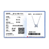 925 Silver Square Emerald CZ Necklace Pendant Women Wedding Jewelry