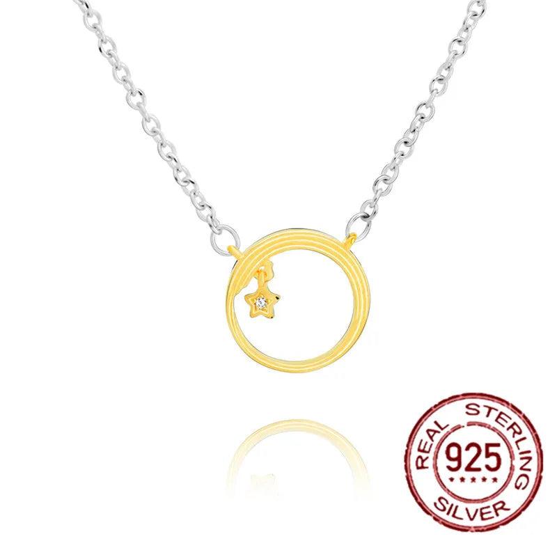 925 Silver Globe Round Wishing Bone Necklace Gift for Her