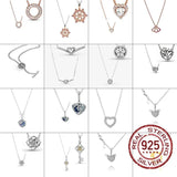 925 Silver Globe Round Wishing Bone Necklace Gift for Her