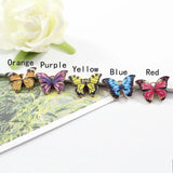 14PCS Colourful Enamel Butterfly Pendants Small Animal Findings