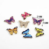 14PCS Colourful Enamel Butterfly Pendants Small Animal Findings