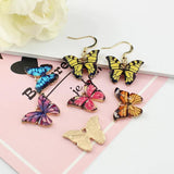 14PCS Colourful Enamel Butterfly Pendants Small Animal Findings