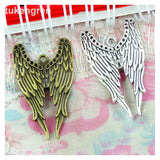 30pcs Vintage Wings Shape Pendants Angel Charms DIY