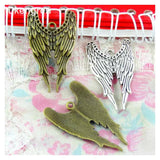 30pcs Vintage Wings Shape Pendants Angel Charms DIY