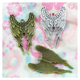 30pcs Vintage Wings Shape Pendants Angel Charms DIY